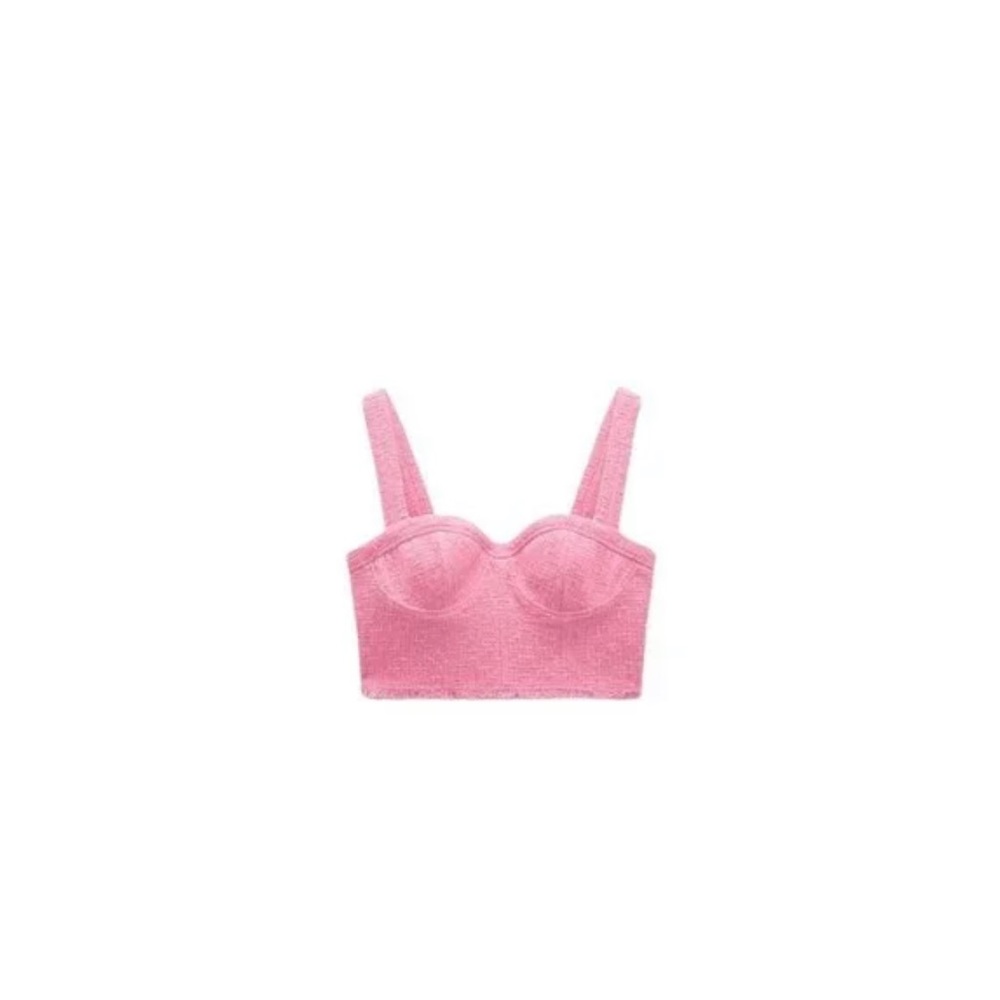 Zara pink crop top